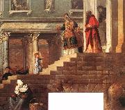 TIZIANO Vecellio Presentation of the Virgin at the Temple (detail) er oil painting on canvas